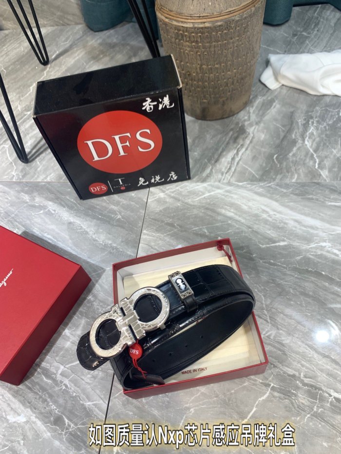 Streetwear Belt Ferragamo 319330 size:3.5cm