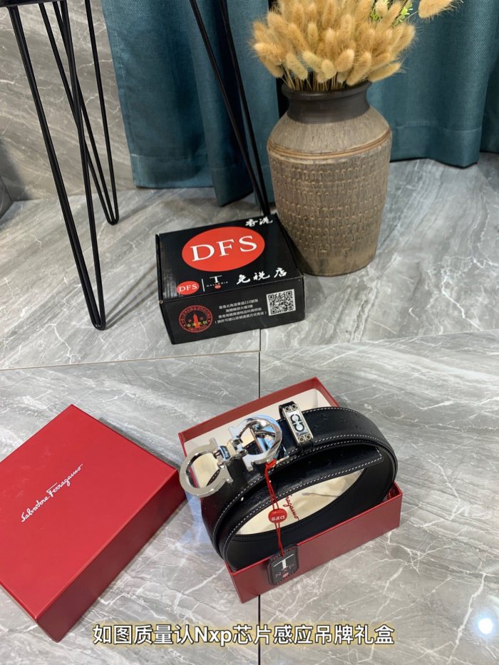 Streetwear Belt Ferragamo 319377 size:3.5cm