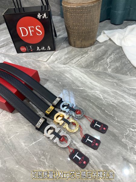 Streetwear Belt Ferragamo 319381 size:3.5cm