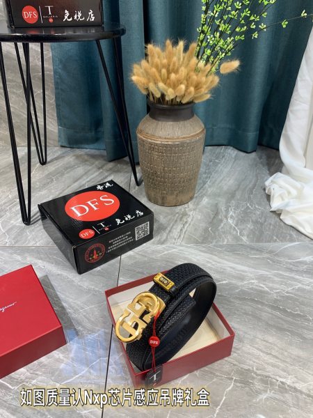 Streetwear Belt Ferragamo 319365 size:3.5cm