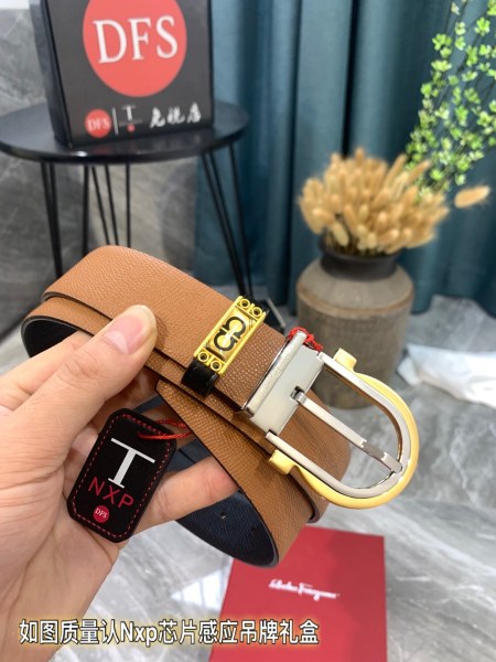 Streetwear Belt Ferragamo 319374 size:3.5cm