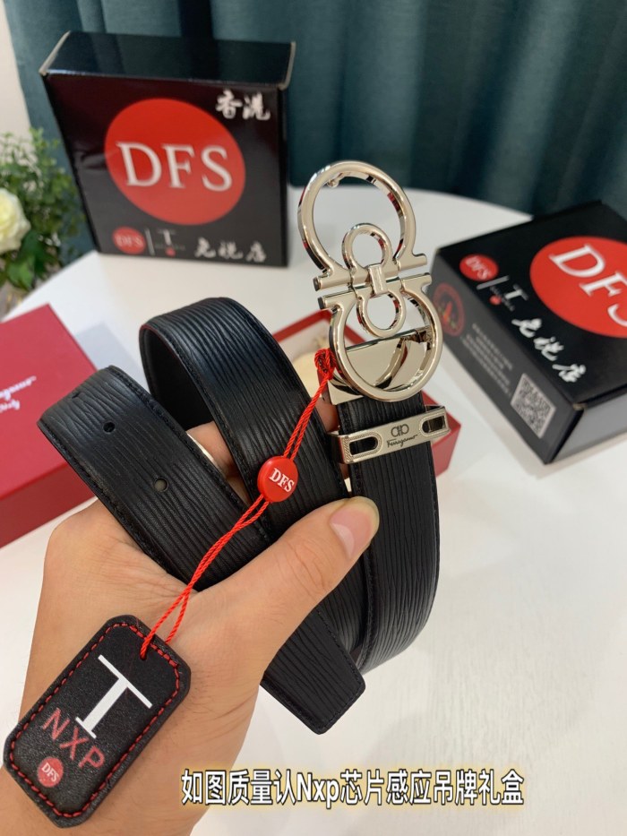 Streetwear Belt Ferragamo 319256 size:3.5cm