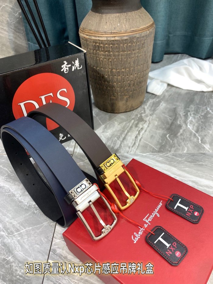 Streetwear Belt Ferragamo 319318 size:3.5cm