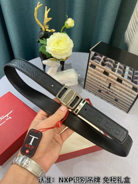 Streetwear Belt Ferragamo 319148 size:3.5cm