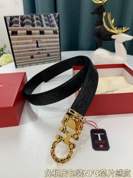 Streetwear Belt Ferragamo 319184 size:3.5cm