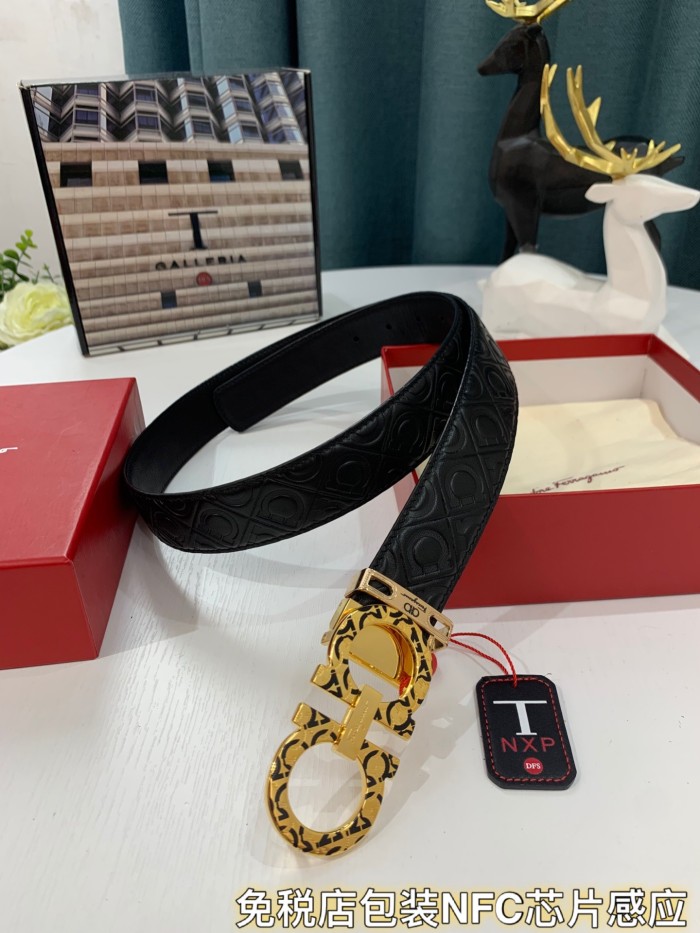Streetwear Belt Ferragamo 319184 size:3.5cm