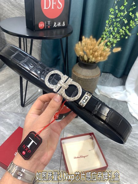 Streetwear Belt Ferragamo 319330 size:3.5cm