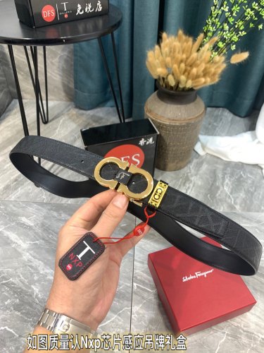 Streetwear Belt Ferragamo 319307 size:3.5cm