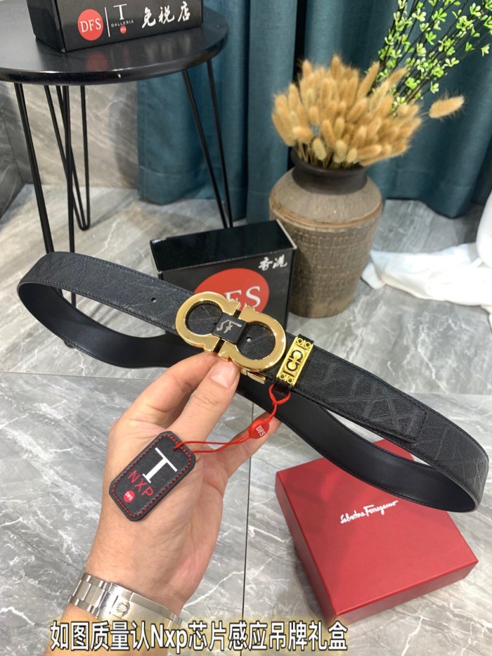 Streetwear Belt Ferragamo 319307 size:3.5cm