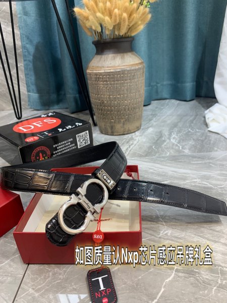 Streetwear Belt Ferragamo 319388 size:3.5cm