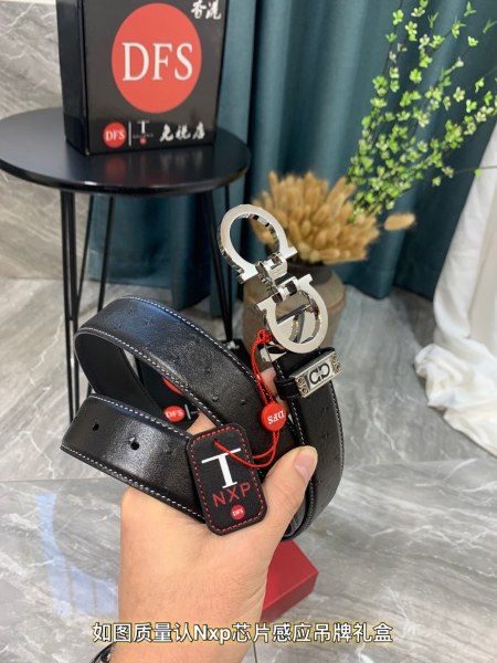 Streetwear Belt Ferragamo 319377 size:3.5cm