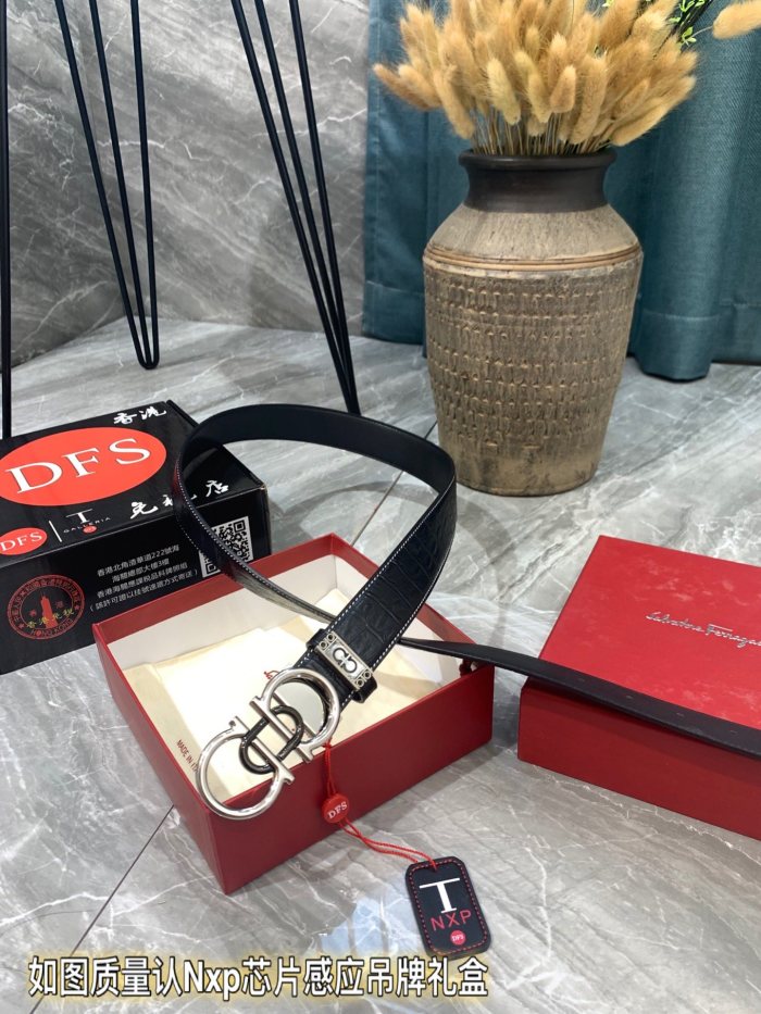 Streetwear Belt Ferragamo 319323 size:3.5cm