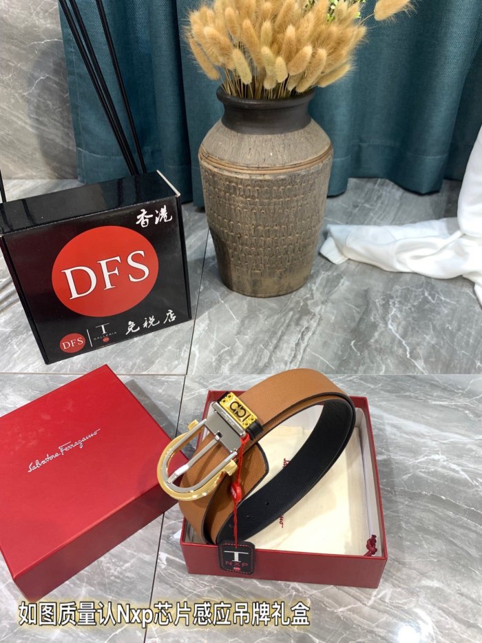 Streetwear Belt Ferragamo 319374 size:3.5cm