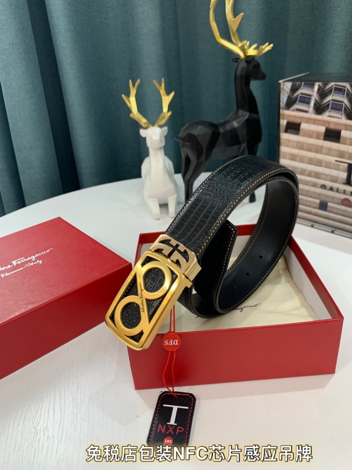 Streetwear Belt Ferragamo 319260 size:3.5cm