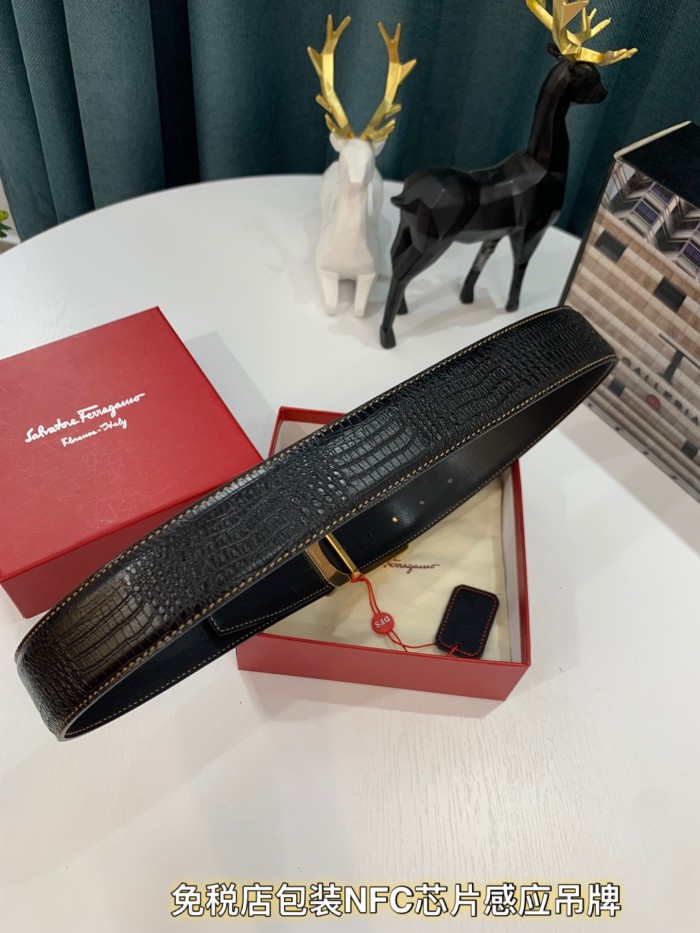 Streetwear Belt Ferragamo 319260 size:3.5cm