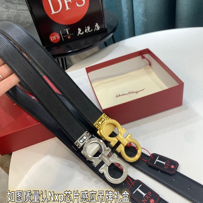 Streetwear Belt Ferragamo 319420 size:3.5cm
