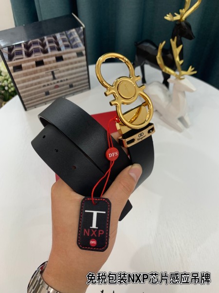 Streetwear Belt Ferragamo 319196 size:3.5cm