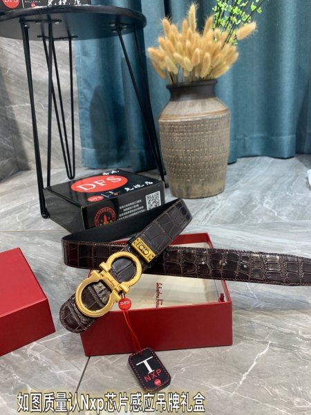 Streetwear Belt Ferragamo 319387 size:3.5cm