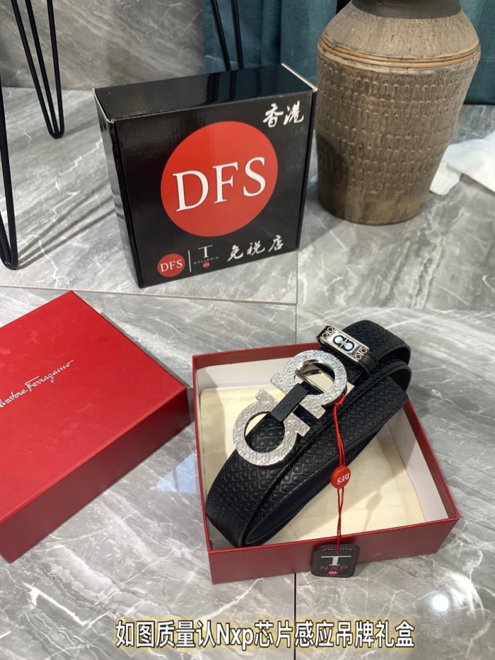 Streetwear Belt Ferragamo 319382 size:3.5cm