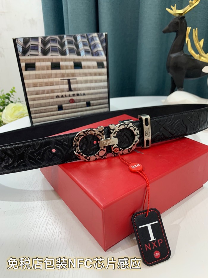 Streetwear Belt Ferragamo 319183 size:3.5cm