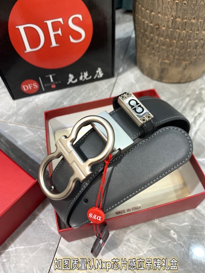 Streetwear Belt Ferragamo 319370 size:3.5cm