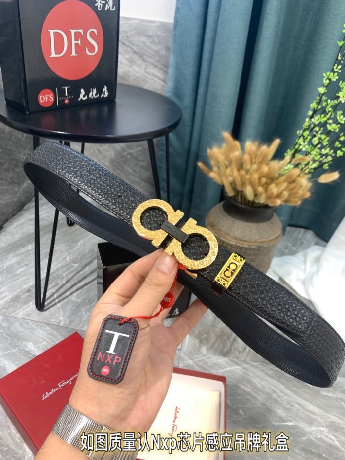 Streetwear Belt Ferragamo 319381 size:3.5cm