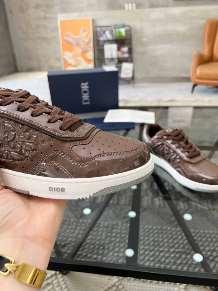 Dior B27 Low Plum Patent Dior Oblique Gravity Embossed