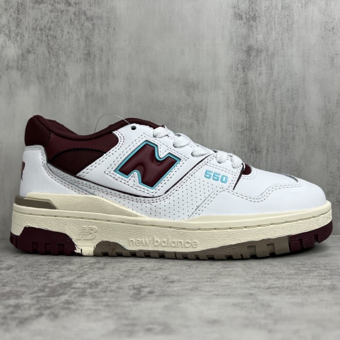 New Balance 550 Burgundy Cyan