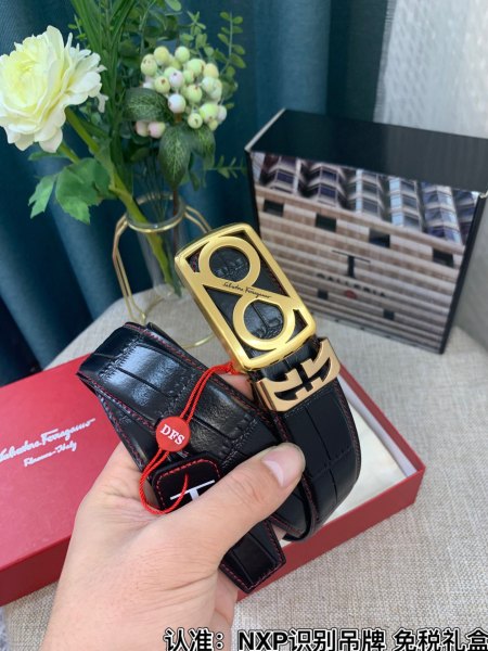 Streetwear Belt Ferragamo 319143 size:3.5cm