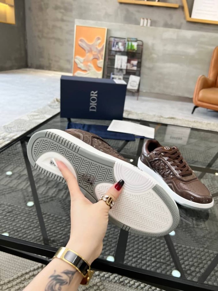 Dior B27 Low Plum Patent Dior Oblique Gravity Embossed