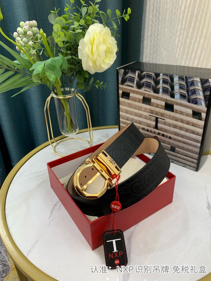 Streetwear Belt Ferragamo 319095 size:3.5cm