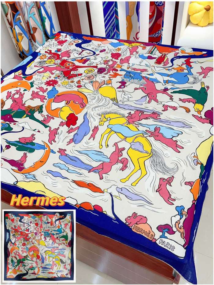 Streetwear Scarf Hermes 326592 SIZE:90cm*90cm