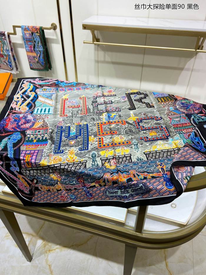 Streetwear Scarf Hermes 326552 SIZE:90cm*90cm