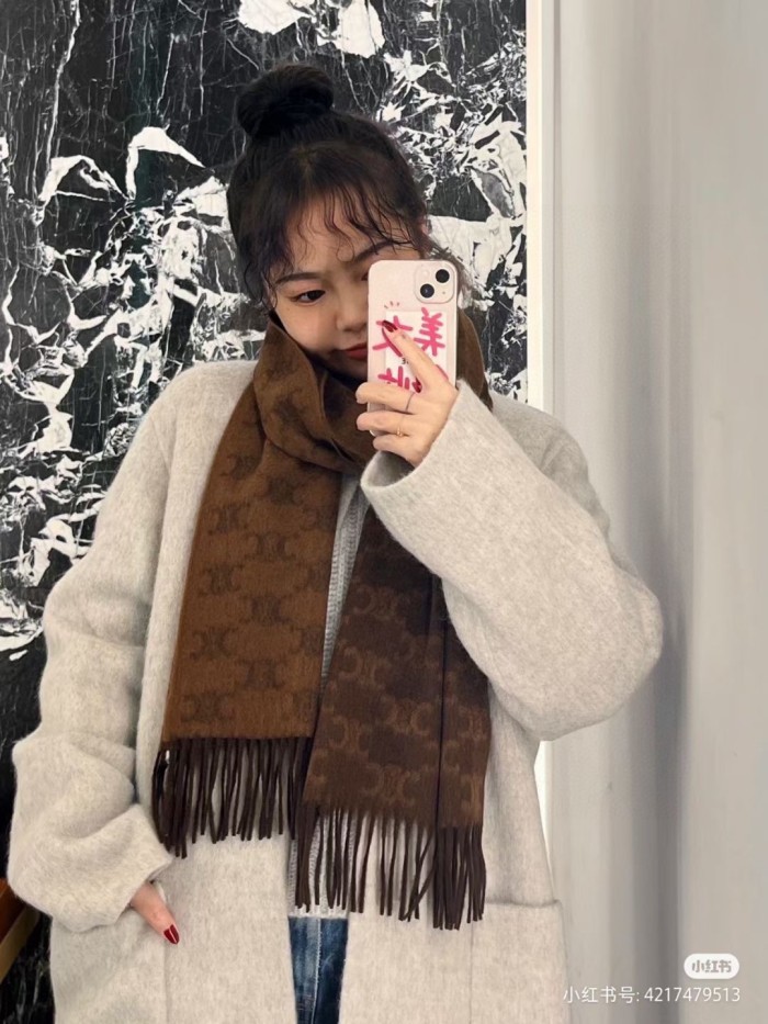 Streetwear Scarf CELINE 326521 size:36x190cm