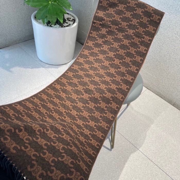 Streetwear Scarf CELINE 326484 size：38*180cm