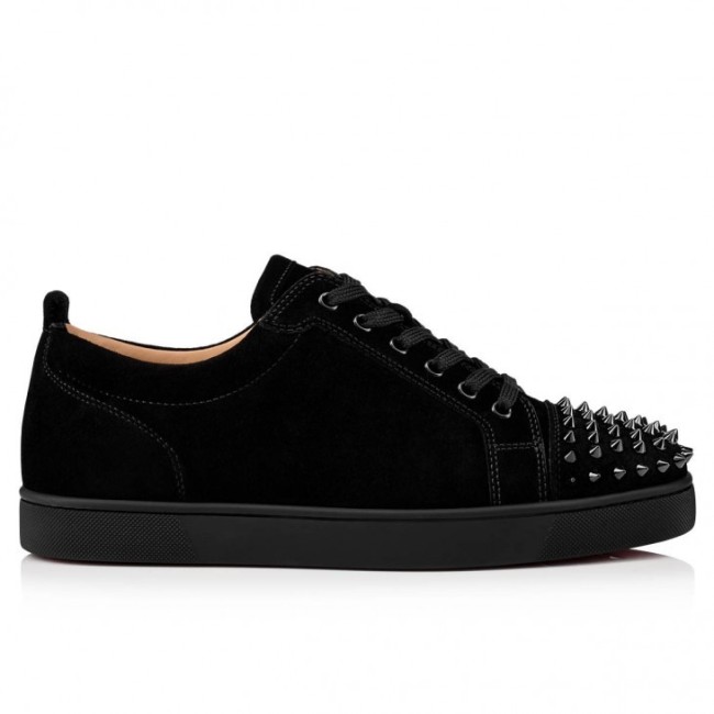 Christian Louboutin Louis Junior Spikes Sneakers - Veau velours - Black