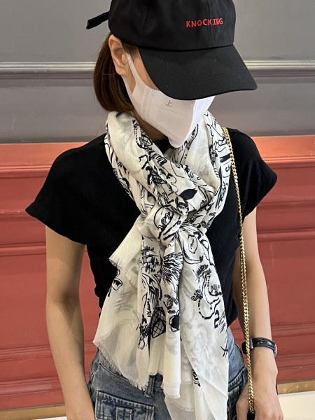 Streetwear Scarf CHANEL 326409 size：110*200cm