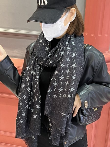 Streetwear Scarf CELINE 326406 size：200*110cm