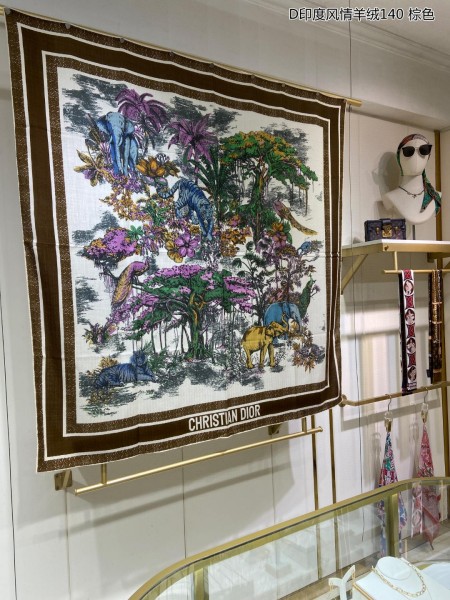 Streetwear Scarf Dior 326028 SIZE:140*140cm