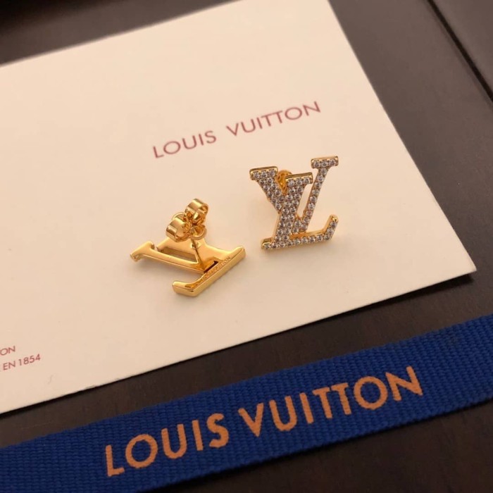 Louis Vuitton LV Iconic Earrings Gold/Rhinestone M00609
