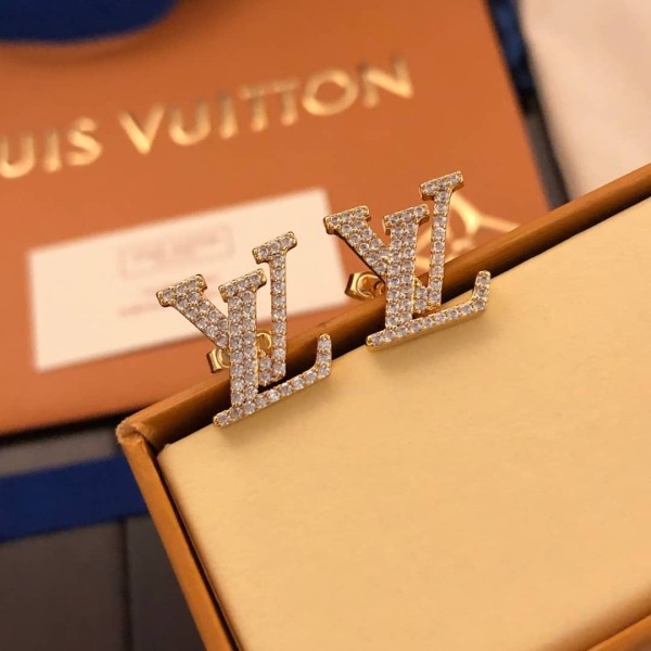 Louis Vuitton LV Iconic Earrings Gold/Rhinestone M00609
