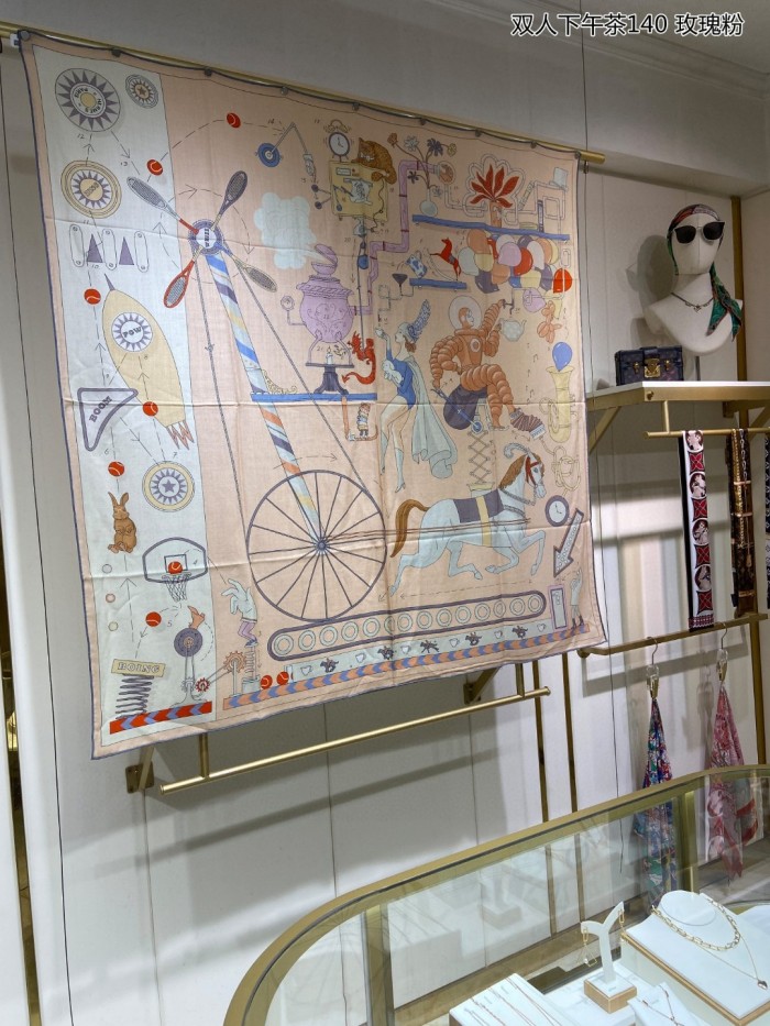 Streetwear Scarf Hermes   325678 size140cm*140cm