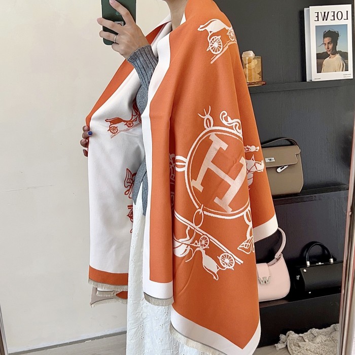 Streetwear Scarf Hermes   325850 size:180*65cm