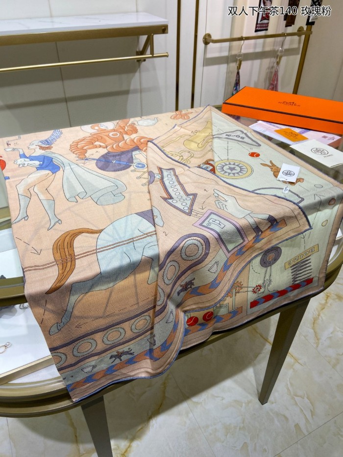 Streetwear Scarf Hermes   325678 size140cm*140cm