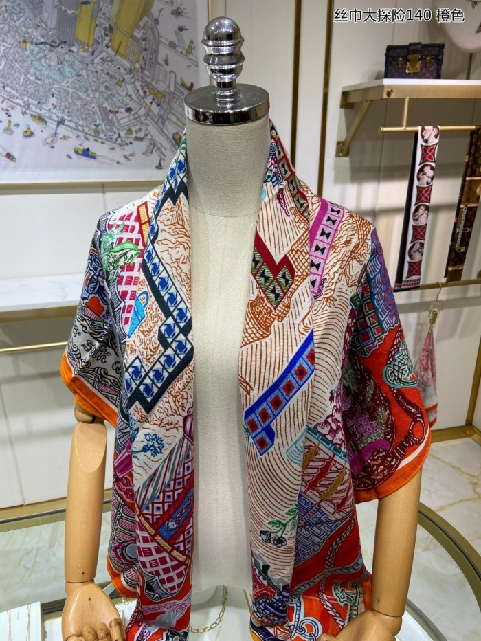 Streetwear Scarf Hermes   325695 size140cm*140cm