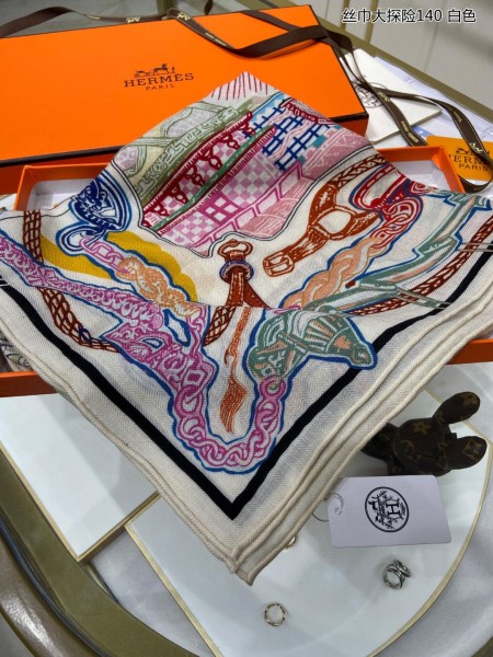 Streetwear Scarf Hermes   325696 size140cm*140cm