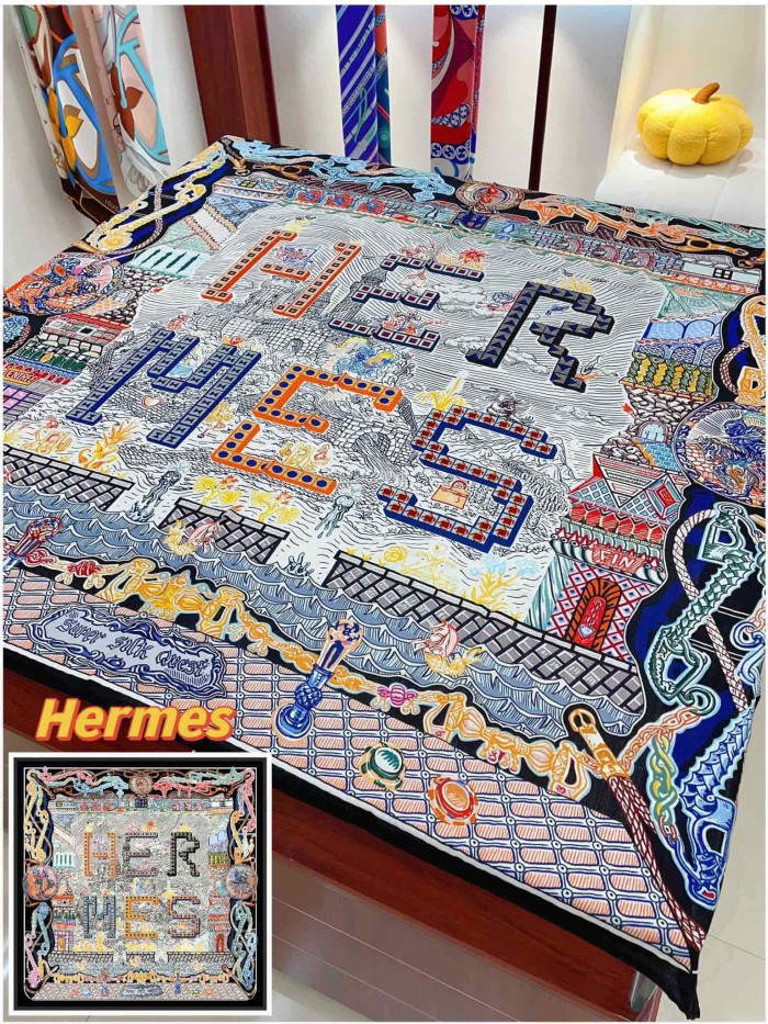 Streetwear Scarf Hermes   325720 size140cm*140cm