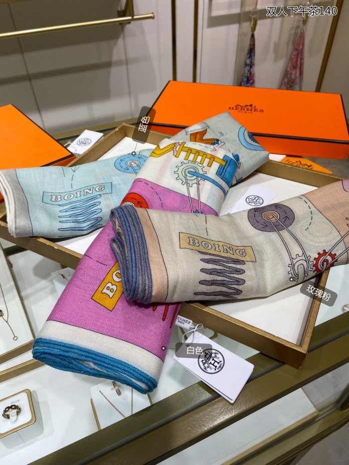 Streetwear Scarf Hermes   325678 size140cm*140cm