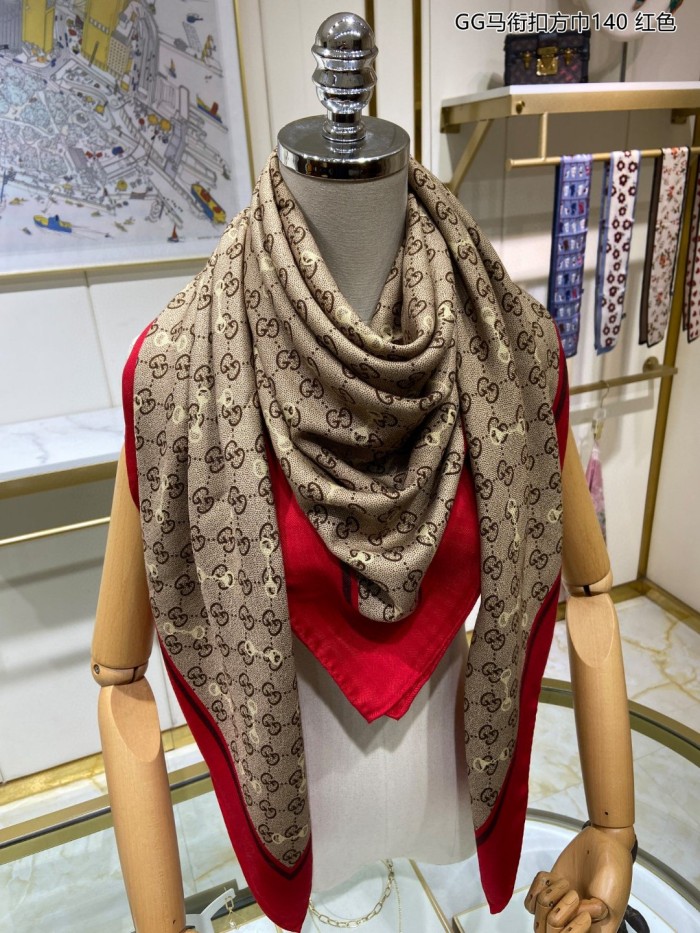 Streetwear Scarf GUCCI 325685 SIZE:140*140cm