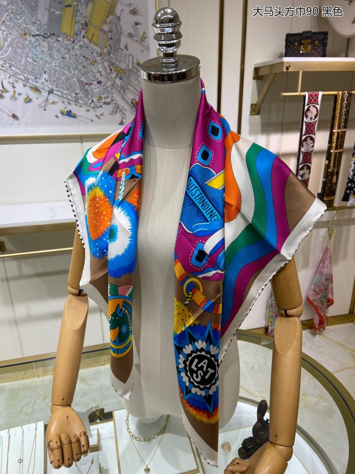 Streetwear Scarf Hermes   325689 size140cm*140cm